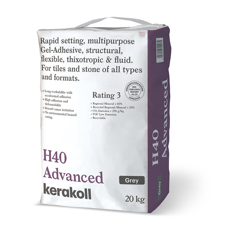Kerakoll H40 Advanced Gel Tile Adhesive in Grey