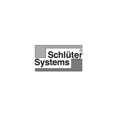 Schlüter-Systems brand logo for tile trims, waterproofing, uncoupling membranes and underfloor heating systems.