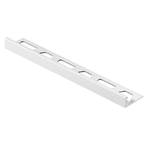 Schlüter JOLLY-AC MBW Edge Tile Trim - Satin Brillant White, Coated Aluminium