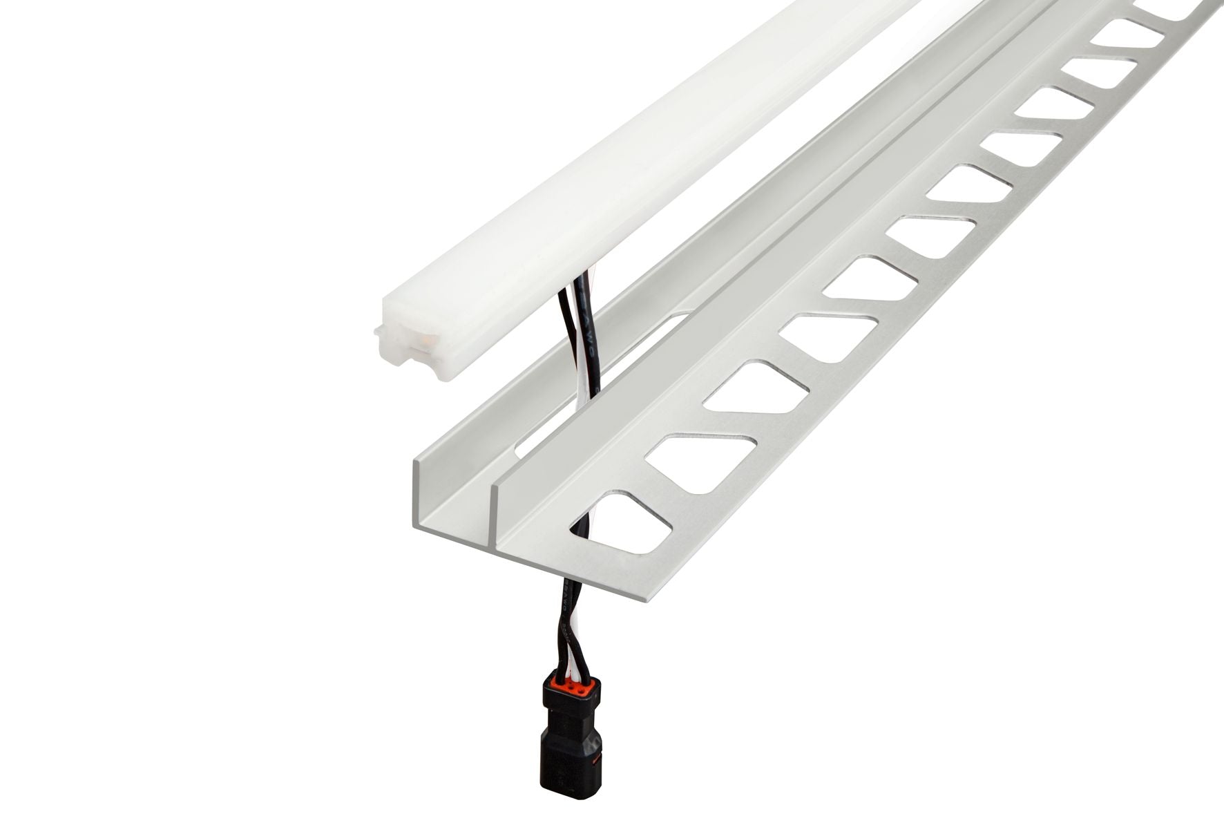 Schluter LIPROTEC-EASY-LLPM LED Trim with RGBW light colour and V4A profile