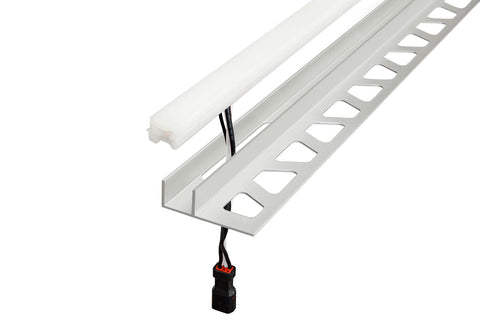 Schluter LIPROTEC-EASY-LLPM LED Trim with RGBW light colour and V4A profile