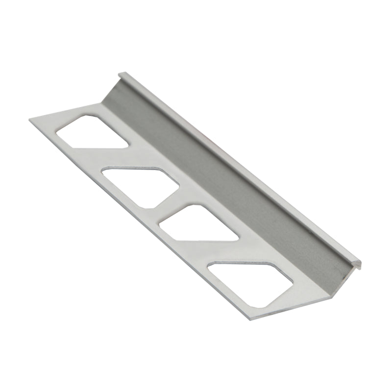 Schlüter FINEC-AE – Anodised Aluminium Matt Silver Slim Angle Edge Tile Trim