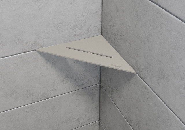 Schluter SHELF-E-S1 Triangular Corner - PURE Design, Coated Aluminium, 210x210mm