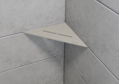 Schluter SHELF-E-S1 Triangular Corner - PURE Design, Coated Aluminium, 210x210mm
