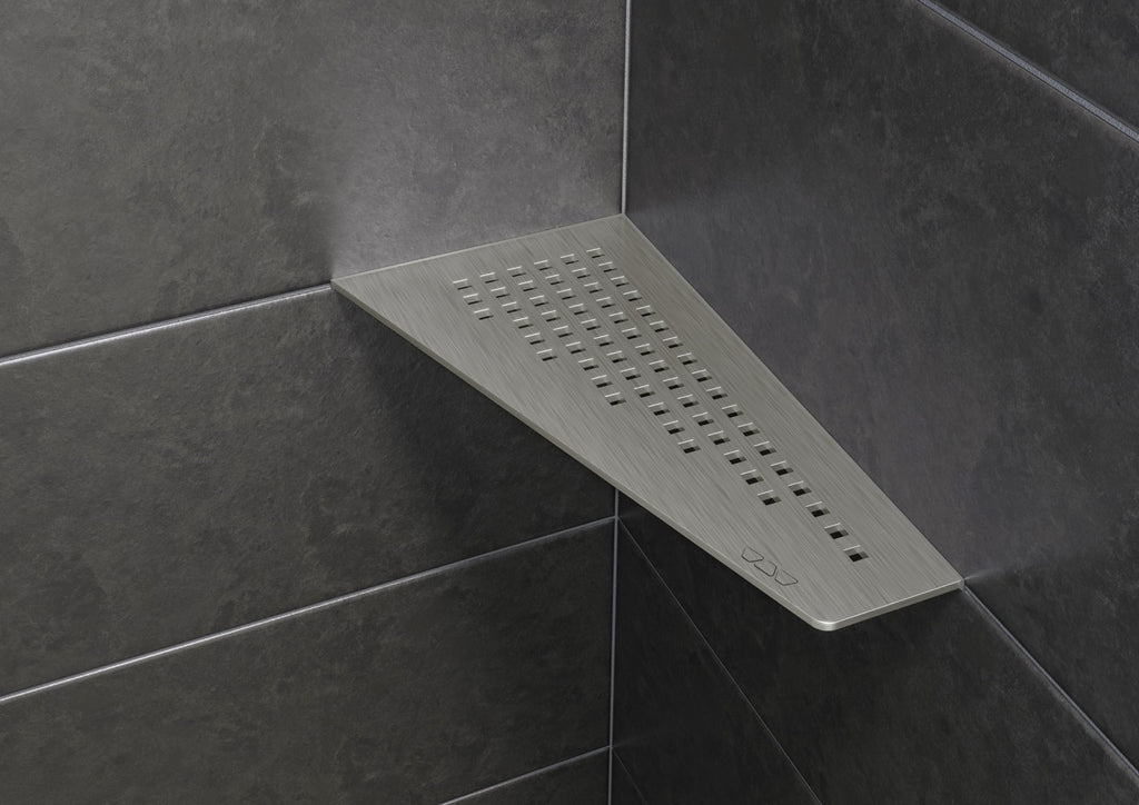 Schluter SHELF-E-S3 Wall Corner Shelf - SQUARE Design, Coated Aluminium, 295x154mm