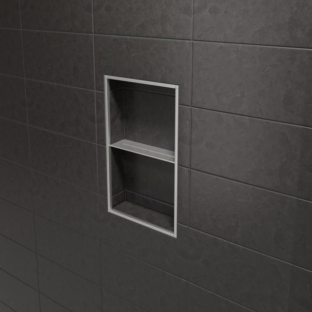 Schluter SHELF-N-S1-EB Shower Niche Shelf - PURE, Coated Aluminium, 300x87mm