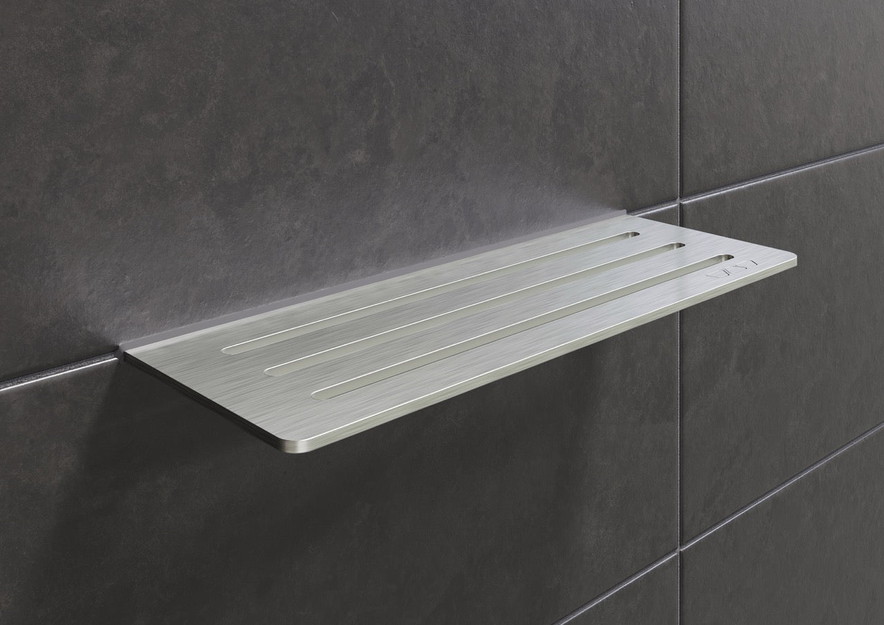 Schluter SHELF-W-S1 Shower Wall Floating Shelf - WAVE, Coated Aluminium, 300x115mm
