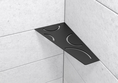 Schluter SHELF-E-S3 Wall Corner Shelf - CURVE, Coated Aluminium, 295x154mm