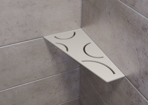 Schluter SHELF-E-S3 Wall Corner Shelf - CURVE, Coated Aluminium, 295x154mm