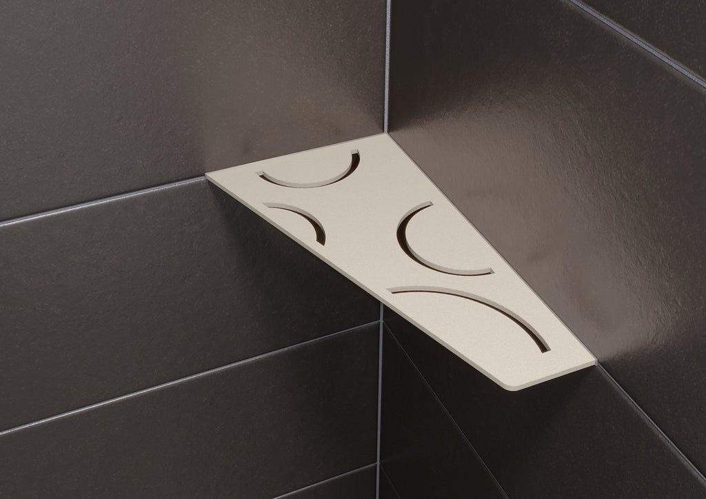 Schluter SHELF-E-S3 Wall Corner Shelf - CURVE, Coated Aluminium, 295x154mm