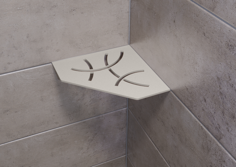Schluter SHELF-E-S2 Pentagon Shelf - CURVE Design, Coated Aluminium, 195x195mm