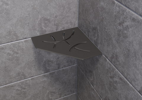 Schluter SHELF-E-S2 Pentagon Shelf - CURVE Design, Coated Aluminium, 195x195mm