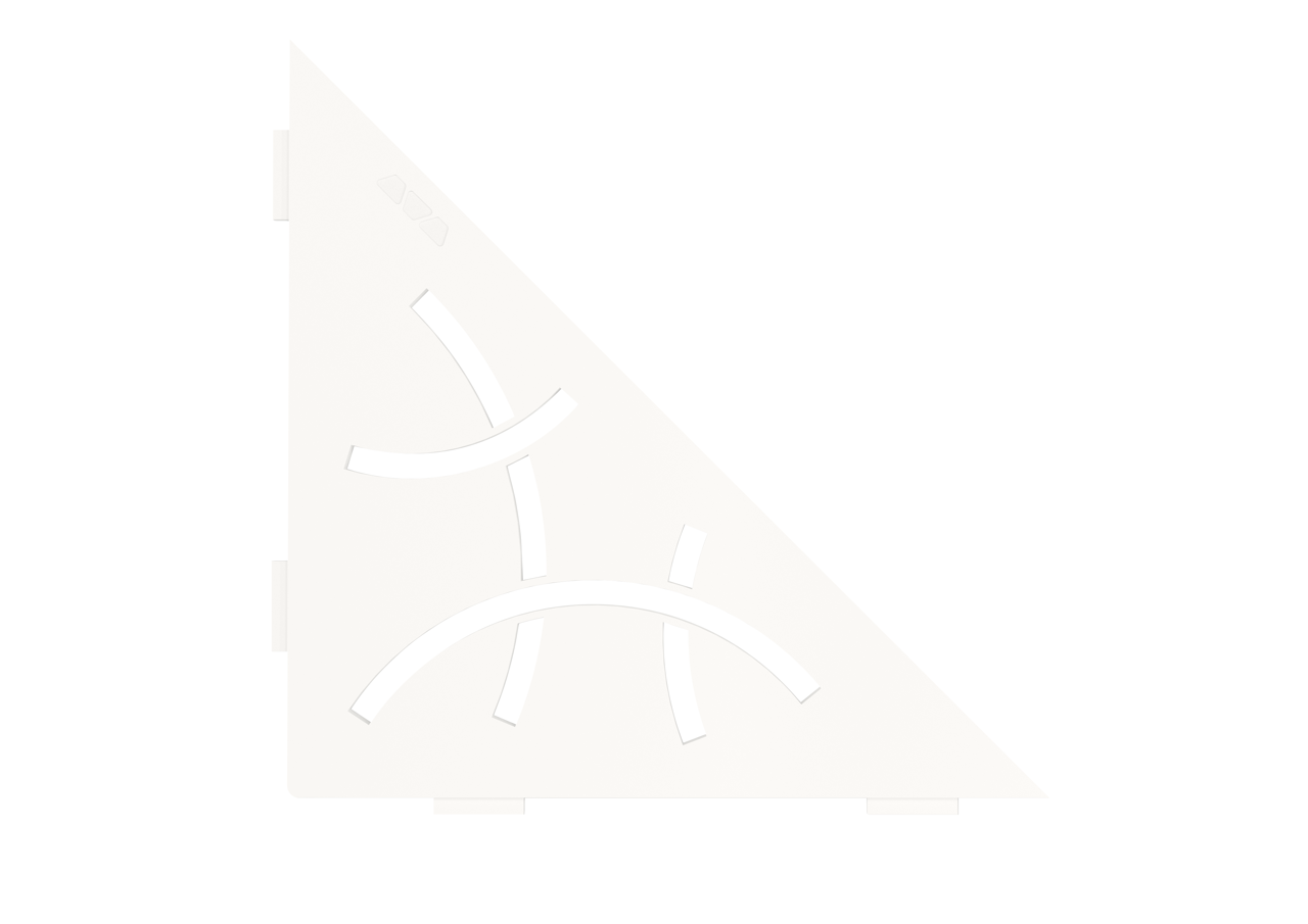 Schluter SHELF-E-S1 Triangular Corner - CURVE, Coated Aluminium, 210x210mm