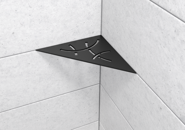Schluter SHELF-E-S1 Triangular Corner - CURVE, Coated Aluminium, 210x210mm
