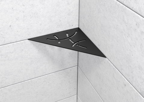 Schluter SHELF-E-S1 Triangular Corner - CURVE, Coated Aluminium, 210x210mm