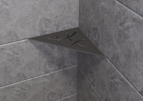Schluter SHELF-E-S1 Triangular Corner - CURVE, Coated Aluminium, 210x210mm