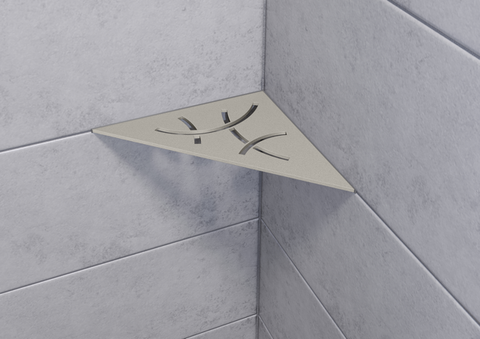 Schluter SHELF-E-S1 Triangular Corner - CURVE, Coated Aluminium, 210x210mm