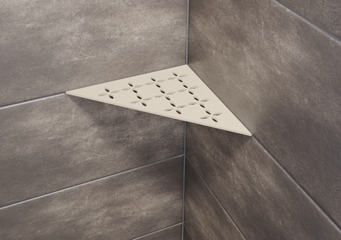 Schluter SHELF-E-S1-AC Triangular Corner - FLORAL, Coated Aluminium, 210x210mm