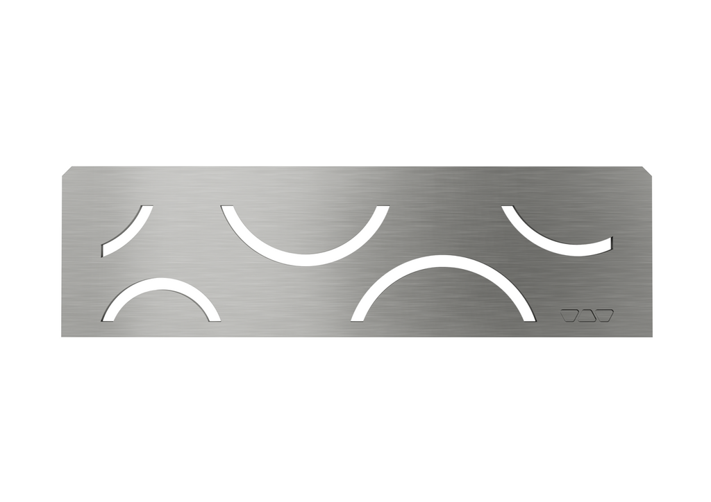 Schluter SHELF-N-S1-EB Shower Niche Shelf - CURVE, Brushed Stainless Steel, 300x87mm