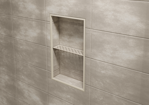 Schluter SHELF-N-S1-EB Shower Niche Shelf - FLORAL, Coated Aluminium, 300x87mm