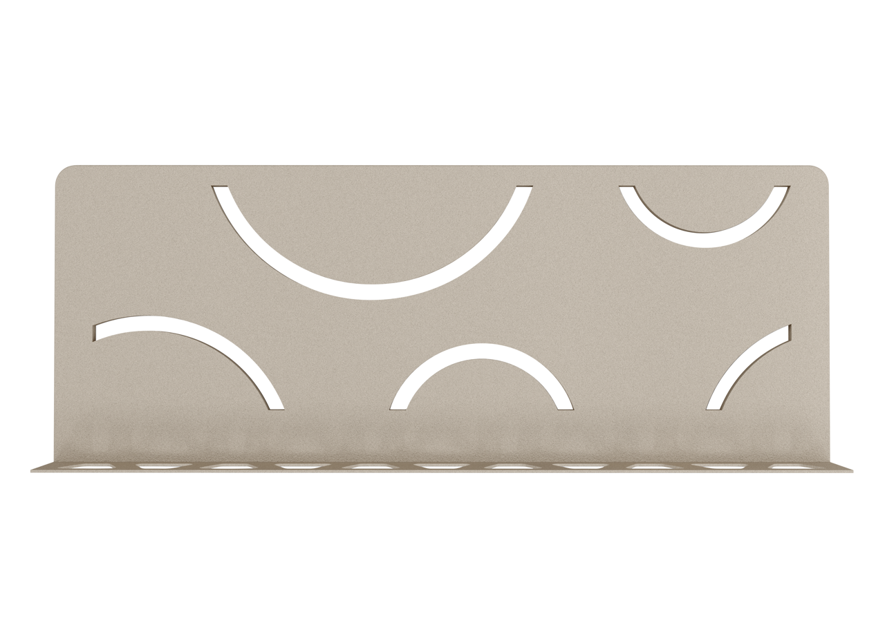 Schluter SHELF-W-S1 Shower Wall Floating Shelf - CURVE, Coated Aluminium, 300x115mm