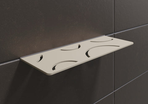 Schluter SHELF-W-S1 Shower Wall Floating Shelf - CURVE, Coated Aluminium, 300x115mm