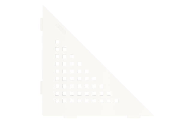 Schluter SHELF-E-S1 Triangular Corner - SQUARE Design, Coated Aluminium, 210x210mm
