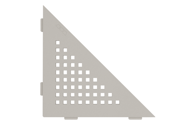 Schluter SHELF-E-S1 Triangular Corner - SQUARE Design, Coated Aluminium, 210x210mm