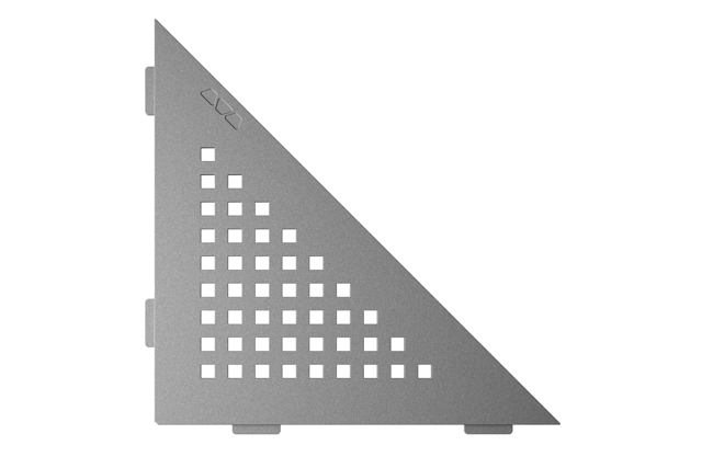 Schluter SHELF-E-S1 Triangular Corner - SQUARE Design, Coated Aluminium, 210x210mm