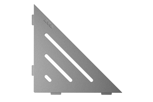 Schluter SHELF-E-S1 Triangular Corner - WAVE, Coated Aluminium, 210x210mm