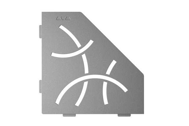 Schluter SHELF-E-S2 Pentagon Shelf - CURVE Design, Coated Aluminium, 195x195mm