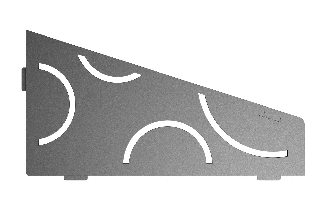Schluter SHELF-E-S3 Wall Corner Shelf - CURVE, Coated Aluminium, 295x154mm