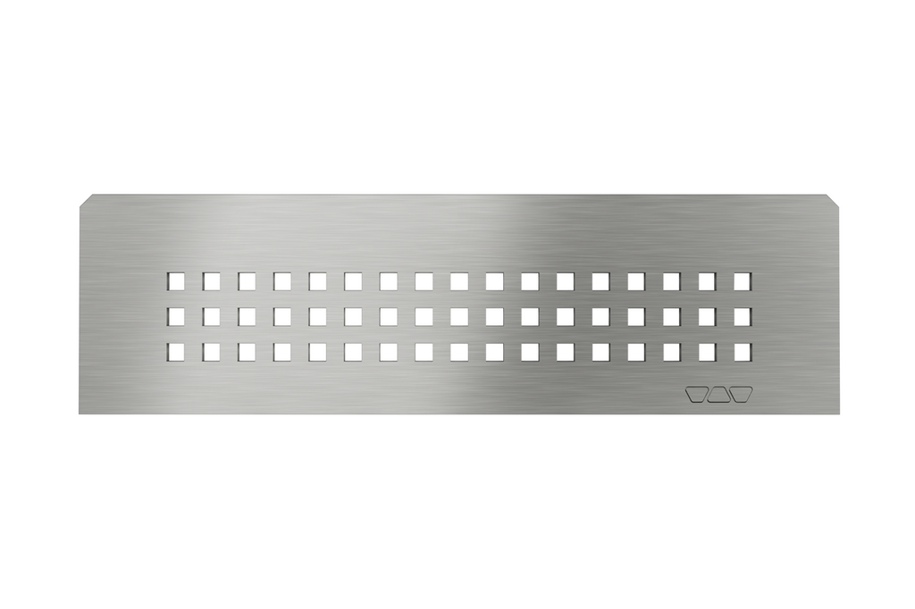 Schluter SHELF-N-S1-EB Shower Niche Shelf - SQUARE Design, Brushed Stainless Steel, 300x87mm
