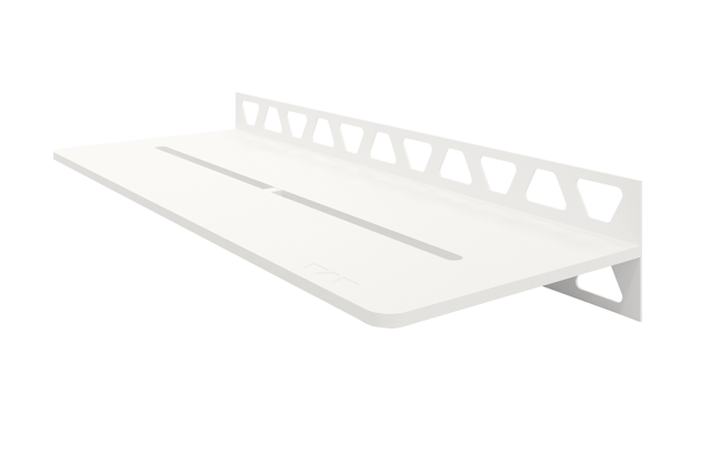 Schluter SHELF-W-S1 Shower Wall Floating Shelf - PURE, Coated Aluminium, 300x115mm