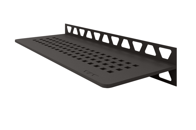 Schluter SHELF-W-S1 Shower Wall Floating Shelf - SQUARE, Coated Aluminium, 300x115mm