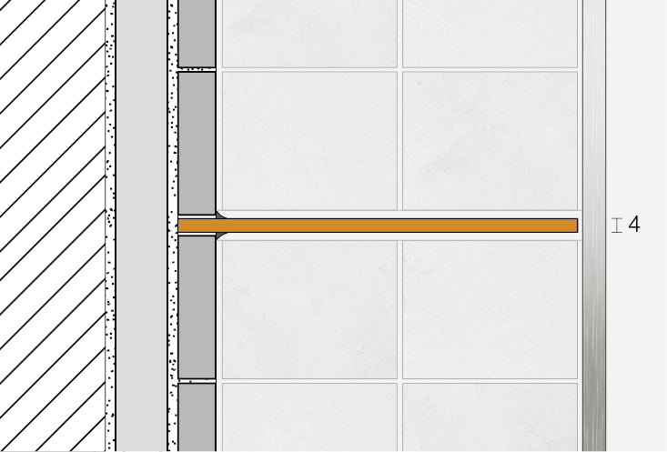 Schluter SHELF-N-S1-EB Shower Niche Shelf - CURVE, Brushed Stainless Steel, 300x87mm