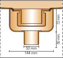Dimensions of Schluter KERDI LINE V DN 50 Vertical Linear Drain with Odour Trap