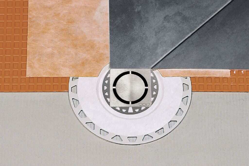 Schluter Kerdi drain kit with grate and frame