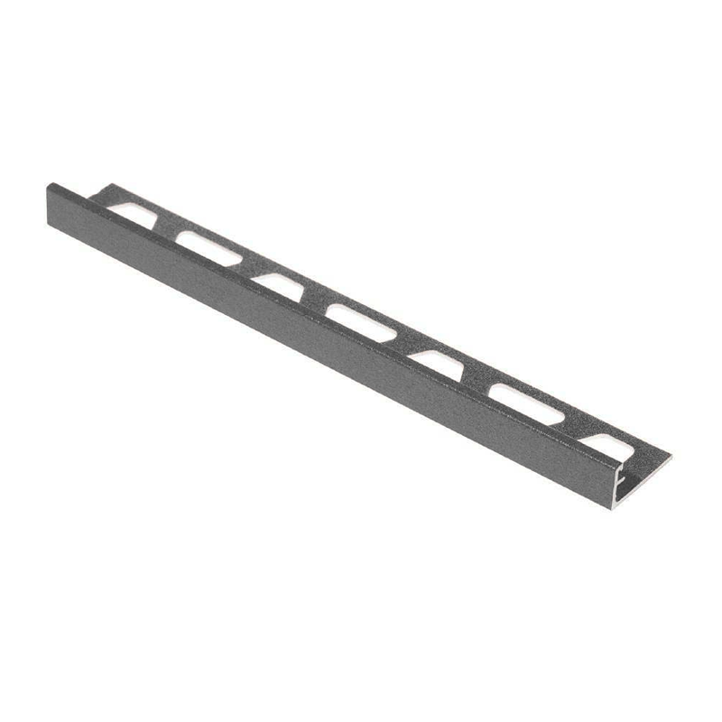 Schlüter Trendline JOLLY-AC TSDA Edge Tile Trim - Textured Natural Dark Anthracite, Coated Aluminium