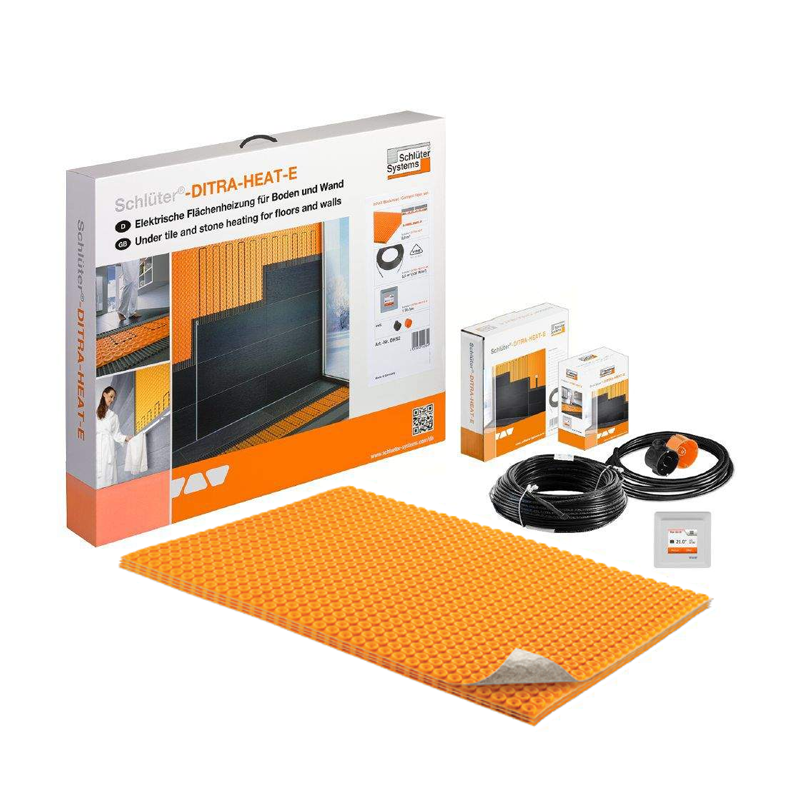 Schluter heat e duo wall set with box and mat